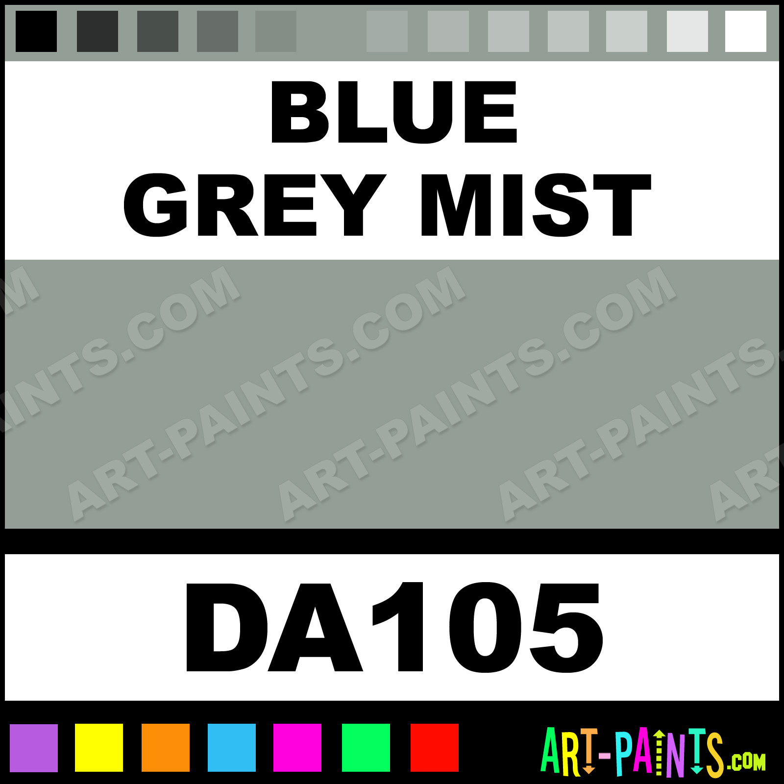 Blue Grey Mist DecoArt Acrylic Paints - DA105 - Blue Grey Mist Paint ...