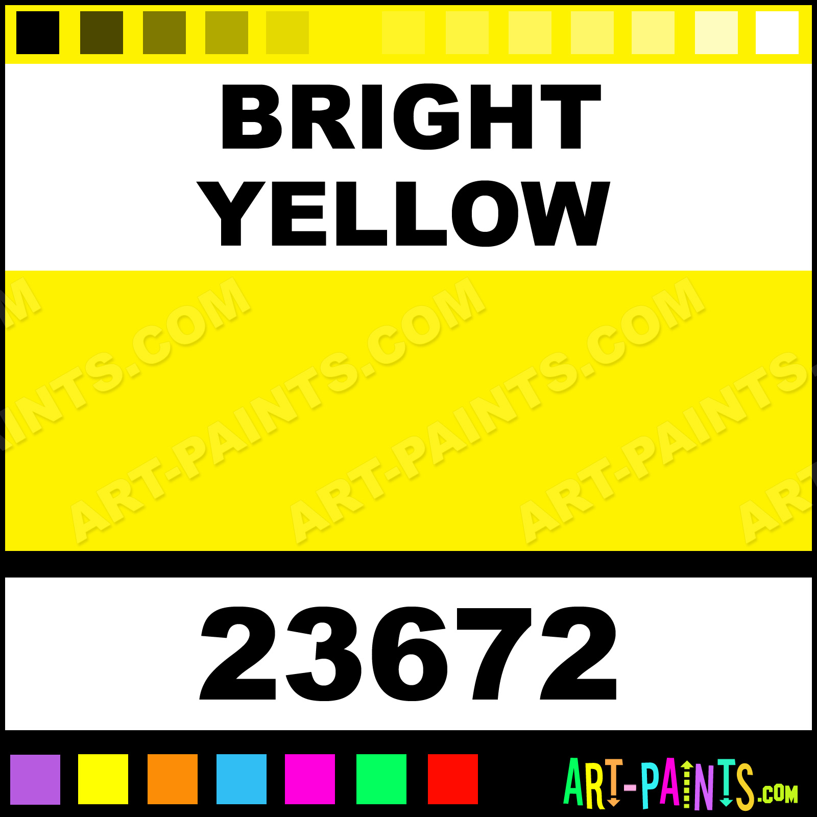 slap af periode Final Bright Yellow Artist Acrylic Paints - 23672 - Bright Yellow Paint, Bright  Yellow Color, Craft Smart Artist Paint, FEF200 - Art-Paints.com