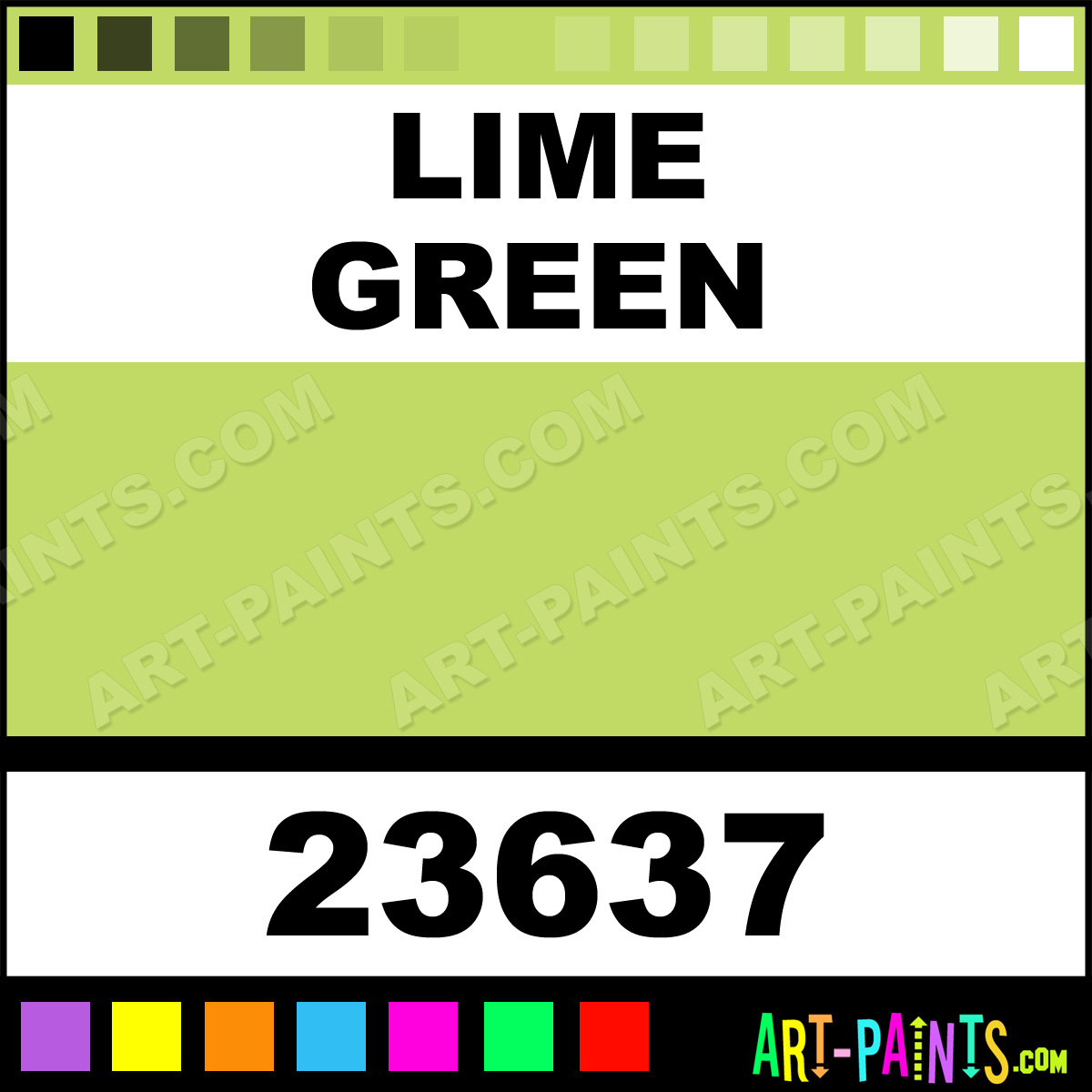 Lime Green Artist Acrylic Paints 23637 Lime Green Paint, Lime Green