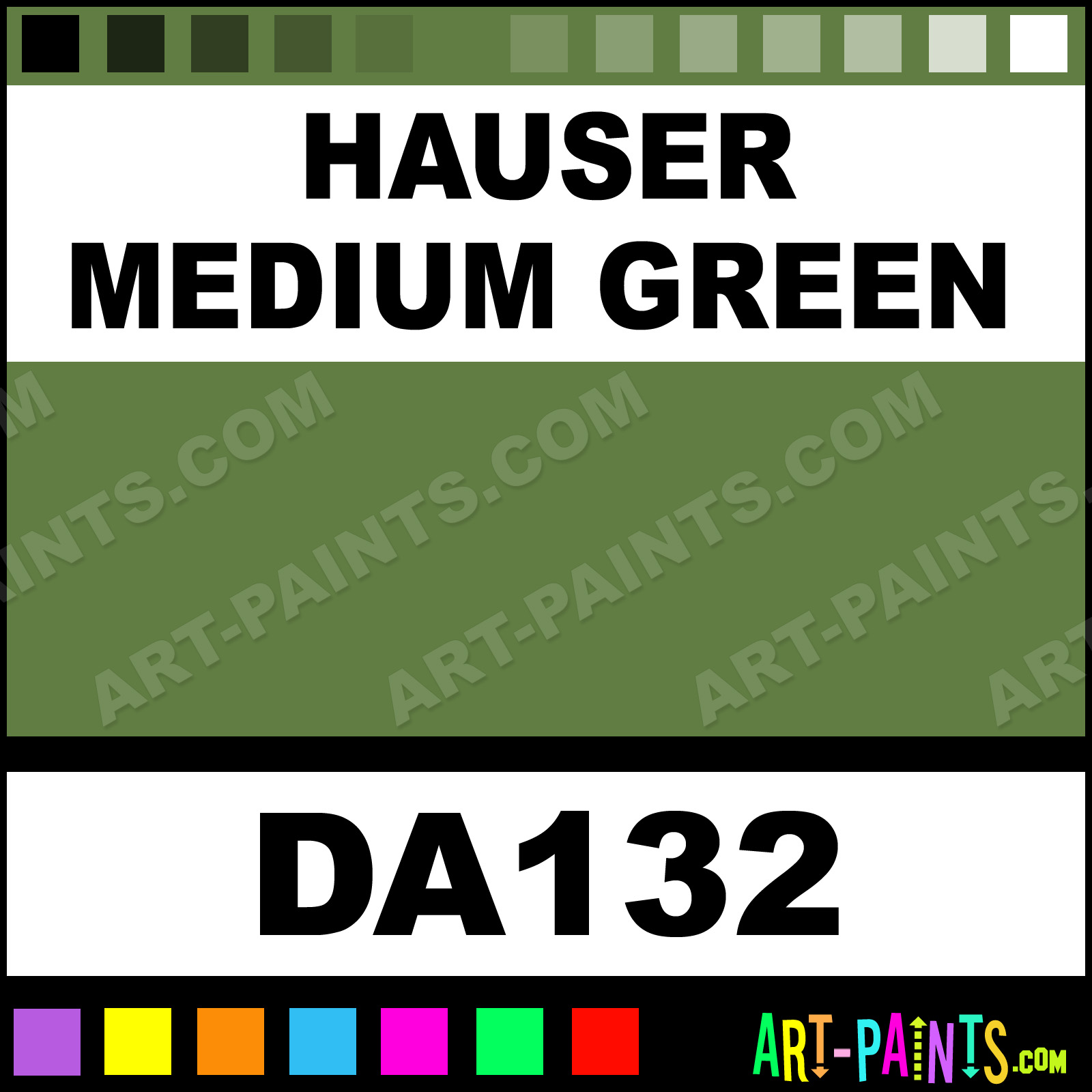 DecoArt Americana Acrylic Paint - Hauser Medium Green, 2 oz
