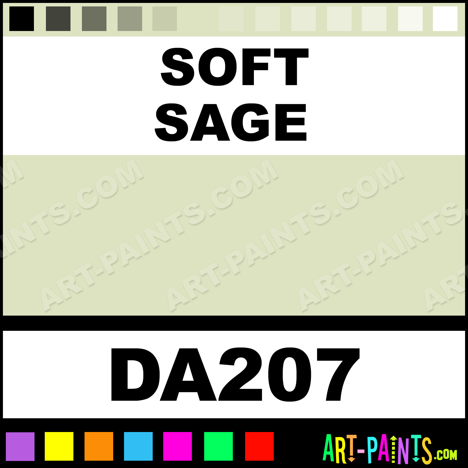 Soft Sage Americana Acrylic Paints - DA207 - Soft Sage Paint, Soft