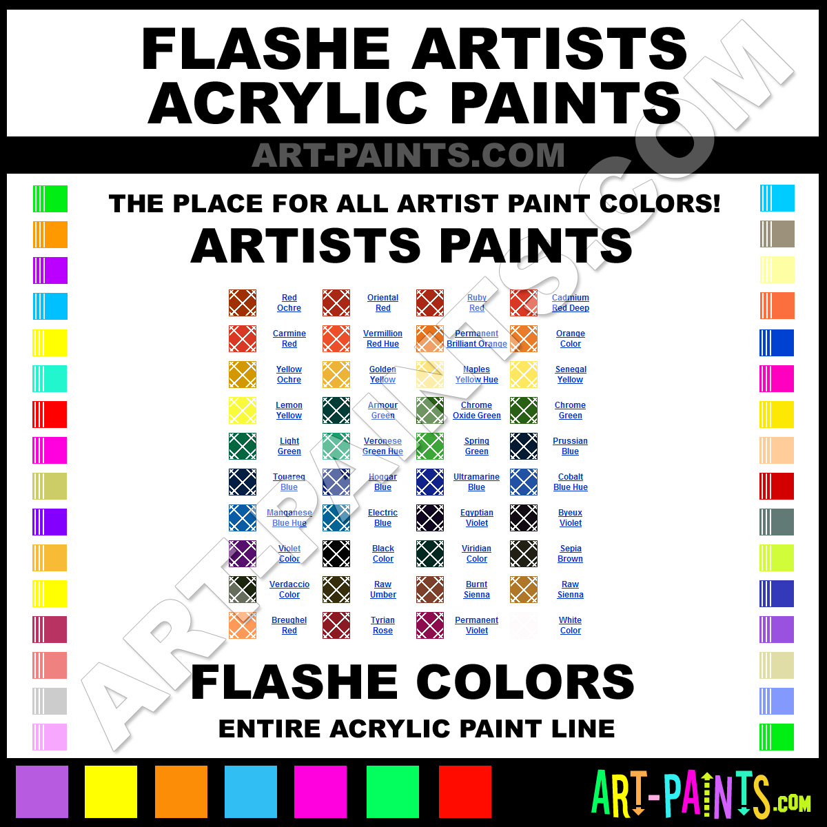 Flashe Paint Colour Chart