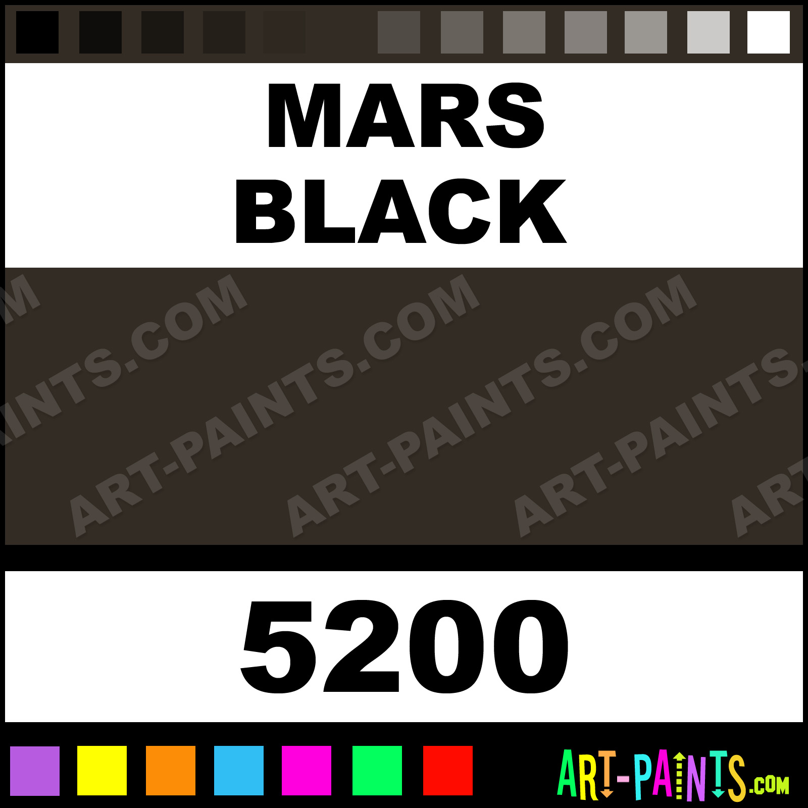 Mars Black Matte Acrylic Paints - 5200 - Mars Black Paint, Mars Black  Color, Golden Matte Paint, 322B23 
