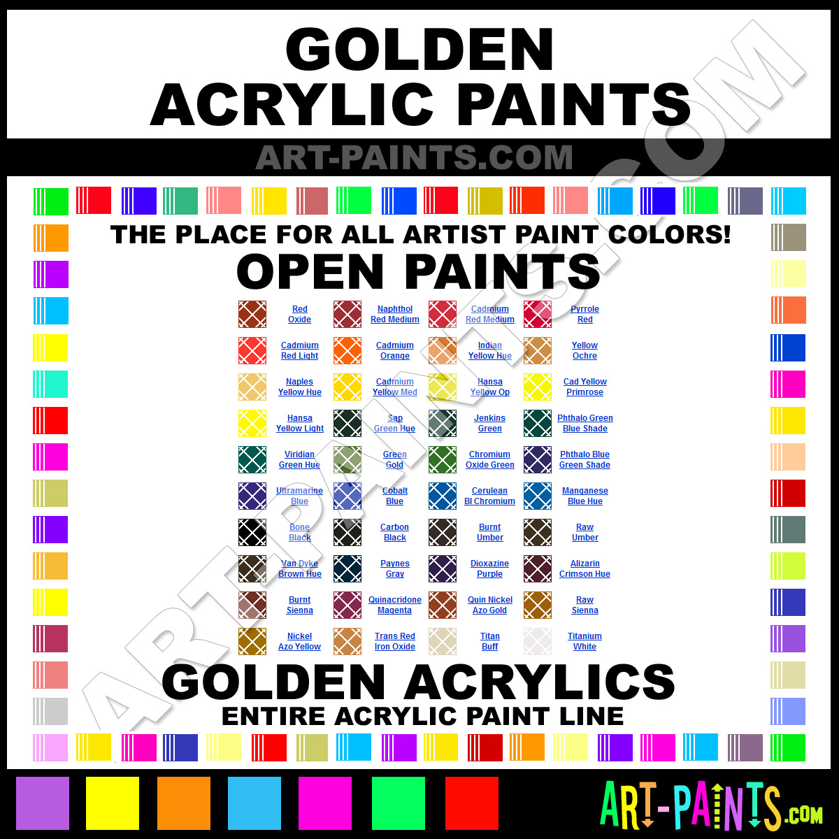 Golden Paint Chart