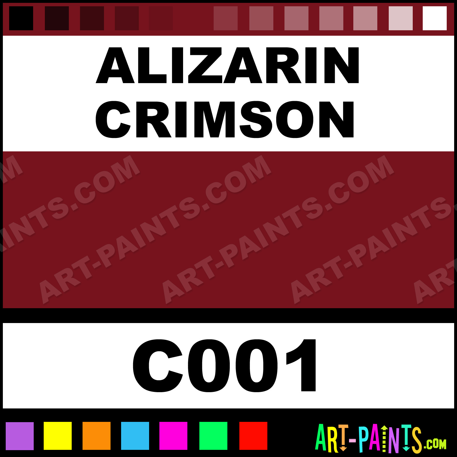 Alizarin Crimson Acrylic Paint, Stencil Supplies