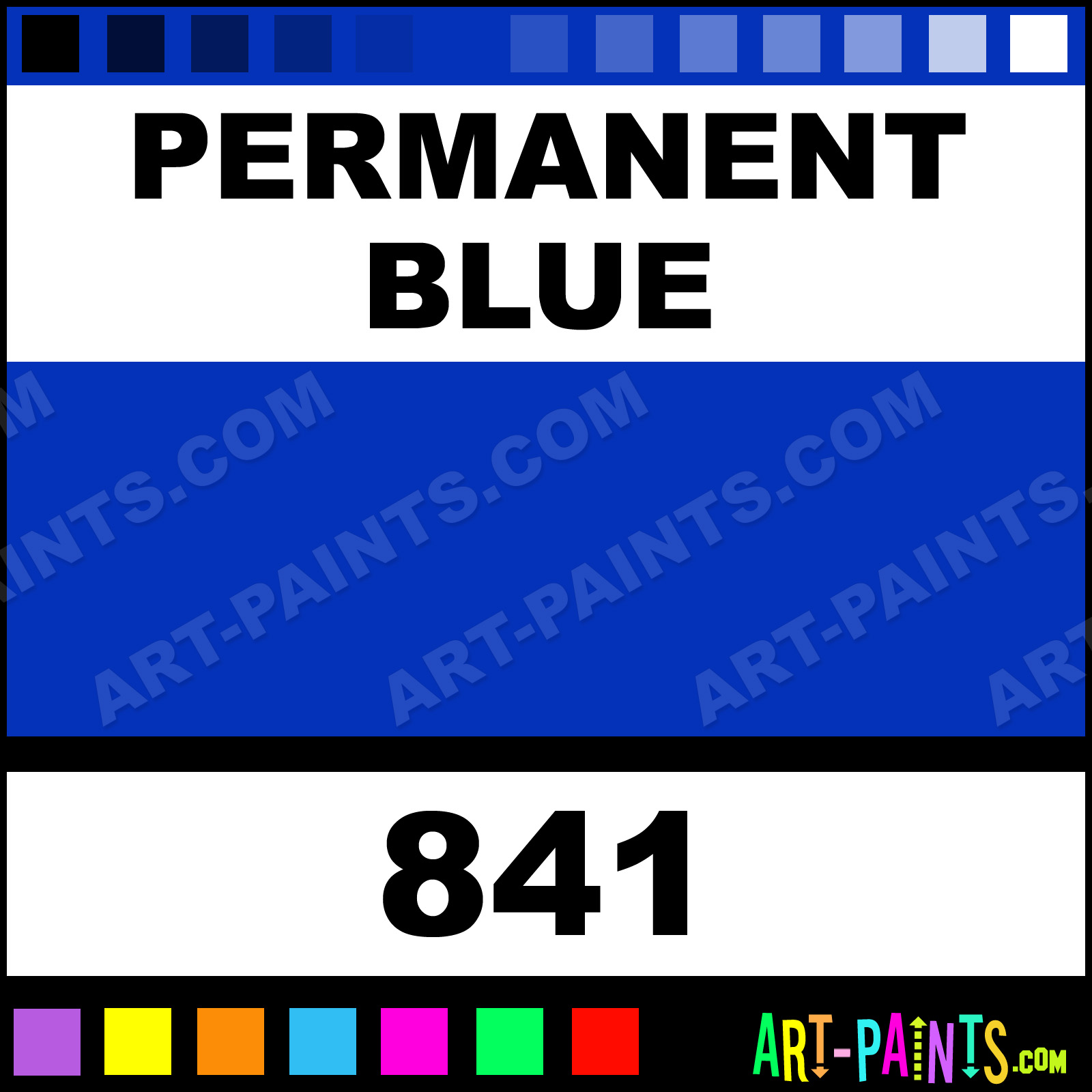 Permanent Blue Aquacryl Acrylic Paints 841 Permanent Blue Paint