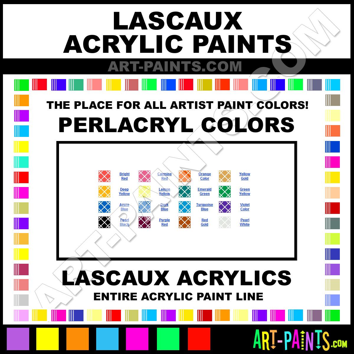 Lascaux Perlacryl Iridescent Acrylic Paints