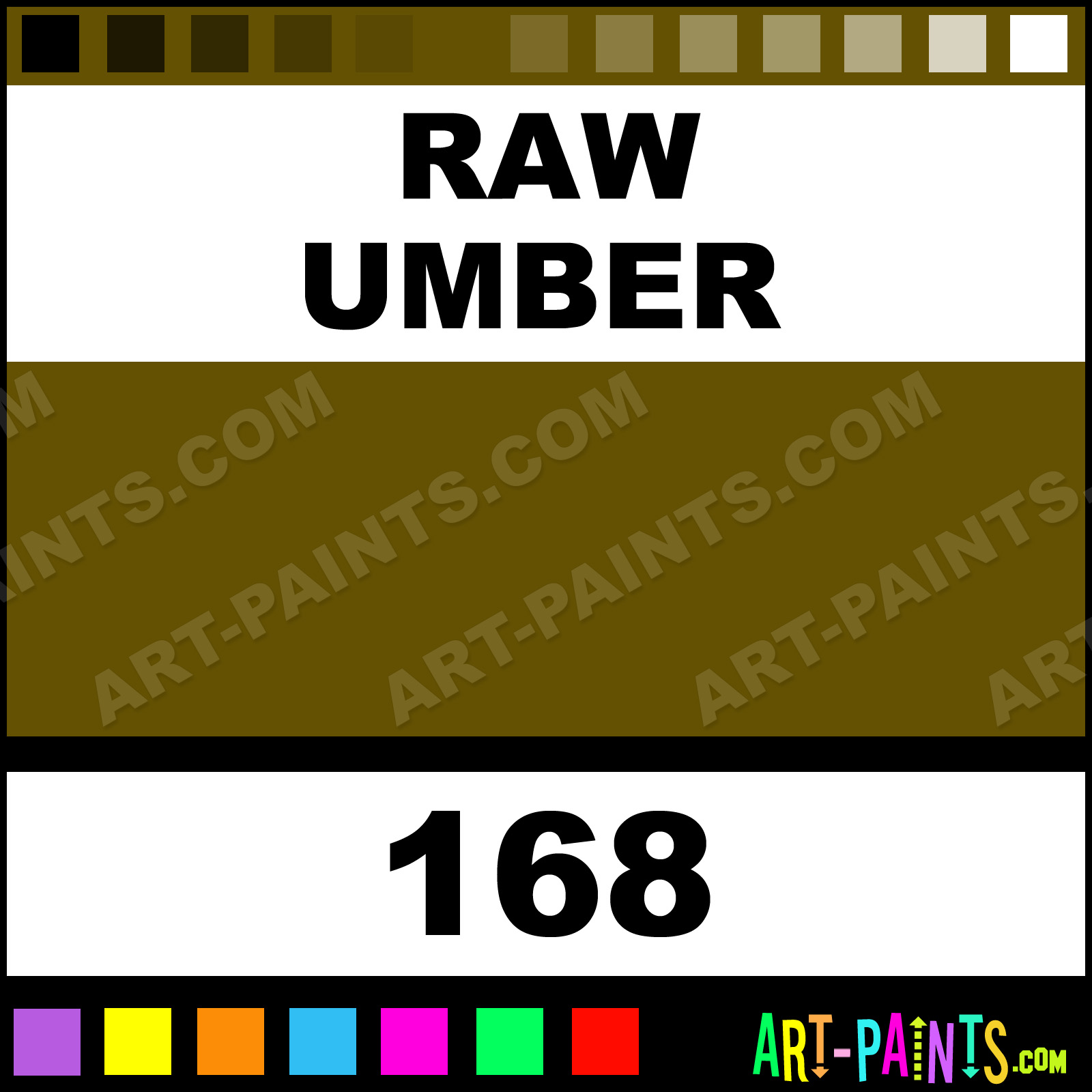 Raw Umber Color Chart