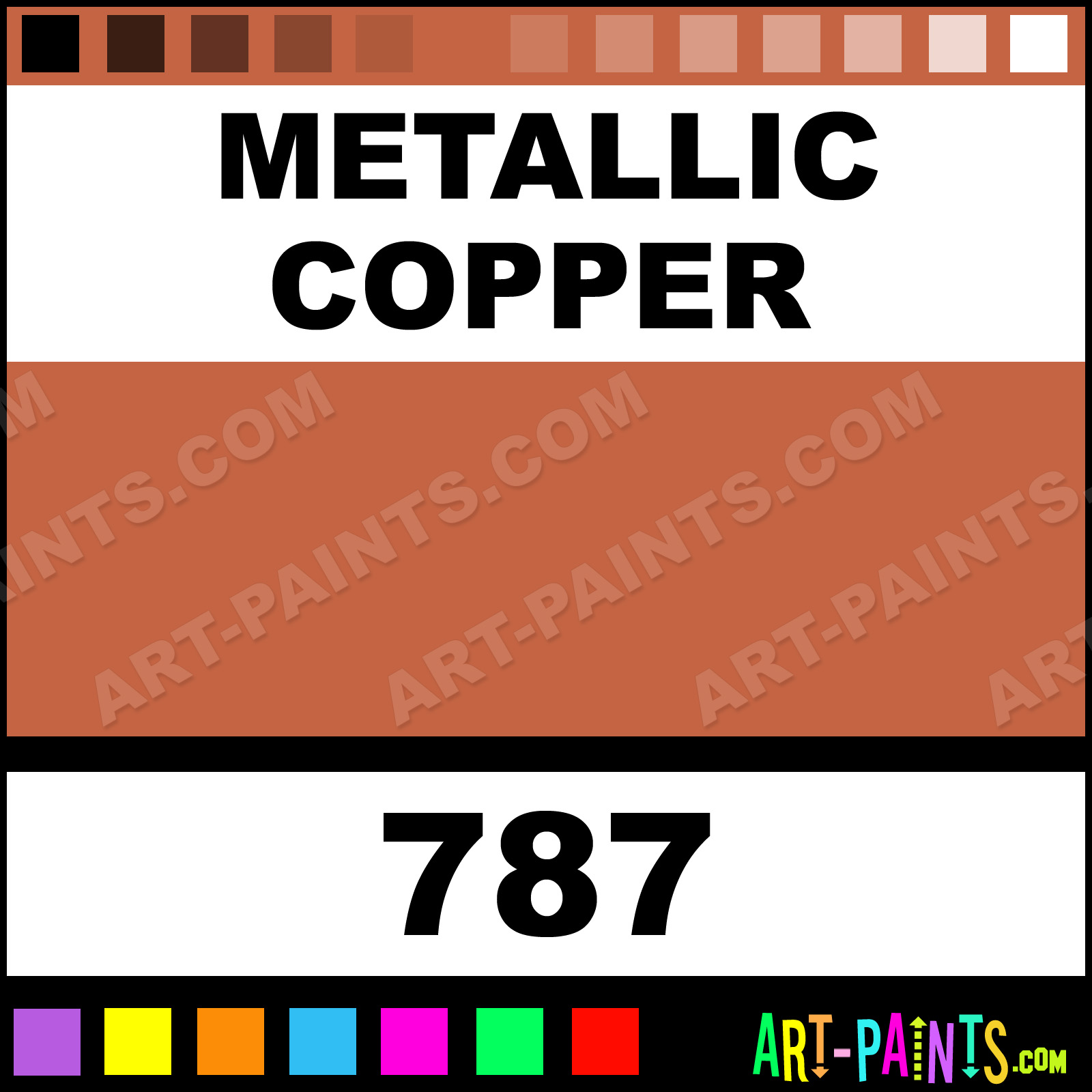Metallic Copper Decormatt Acryl Acrylic Paints - 787 - Metallic Copper Paint,  Metallic Copper Color, Marabu Decormatt Acryl Paint, C46342 