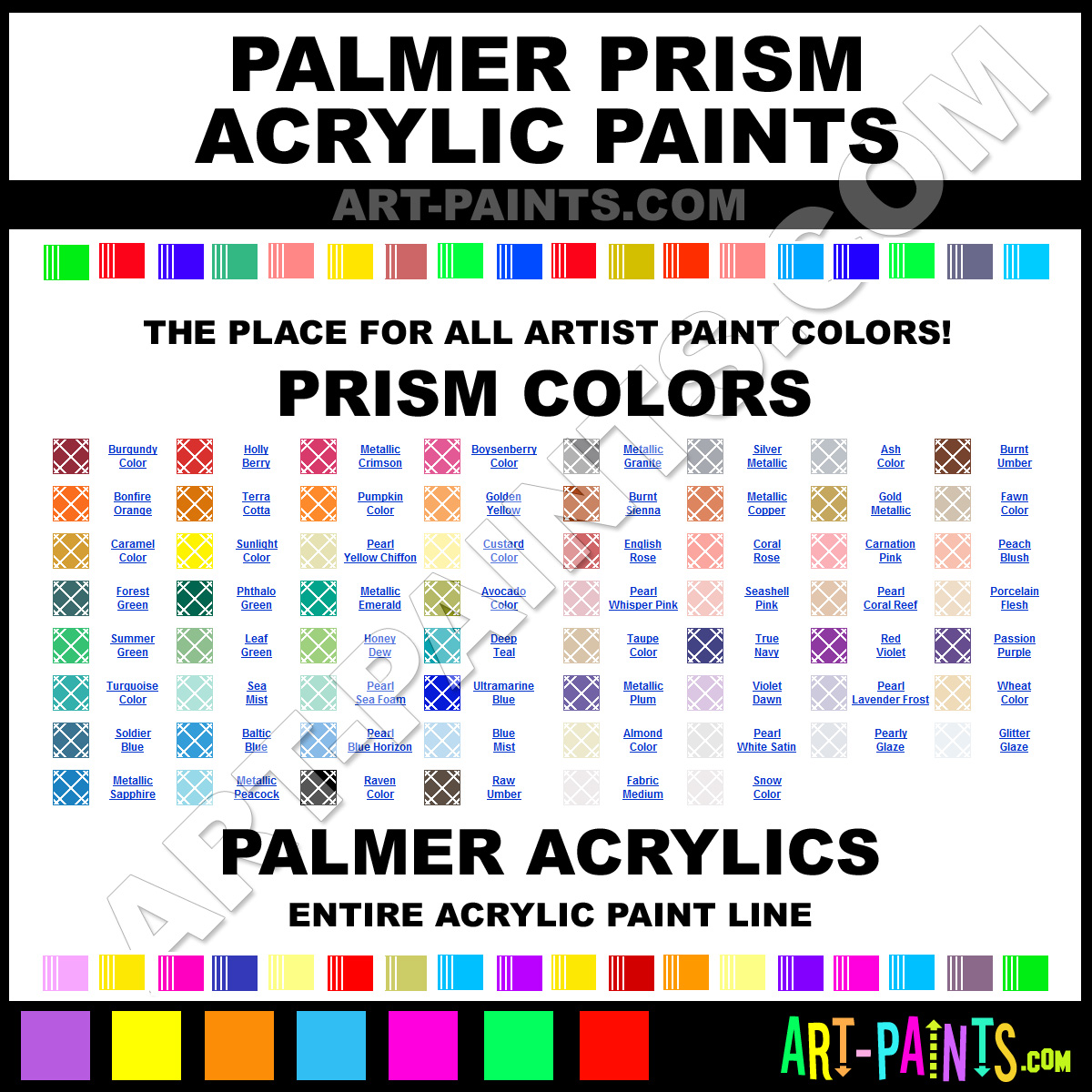Palmer - Prism 12 CT Acrylic Paint Pots - Pastel Colors