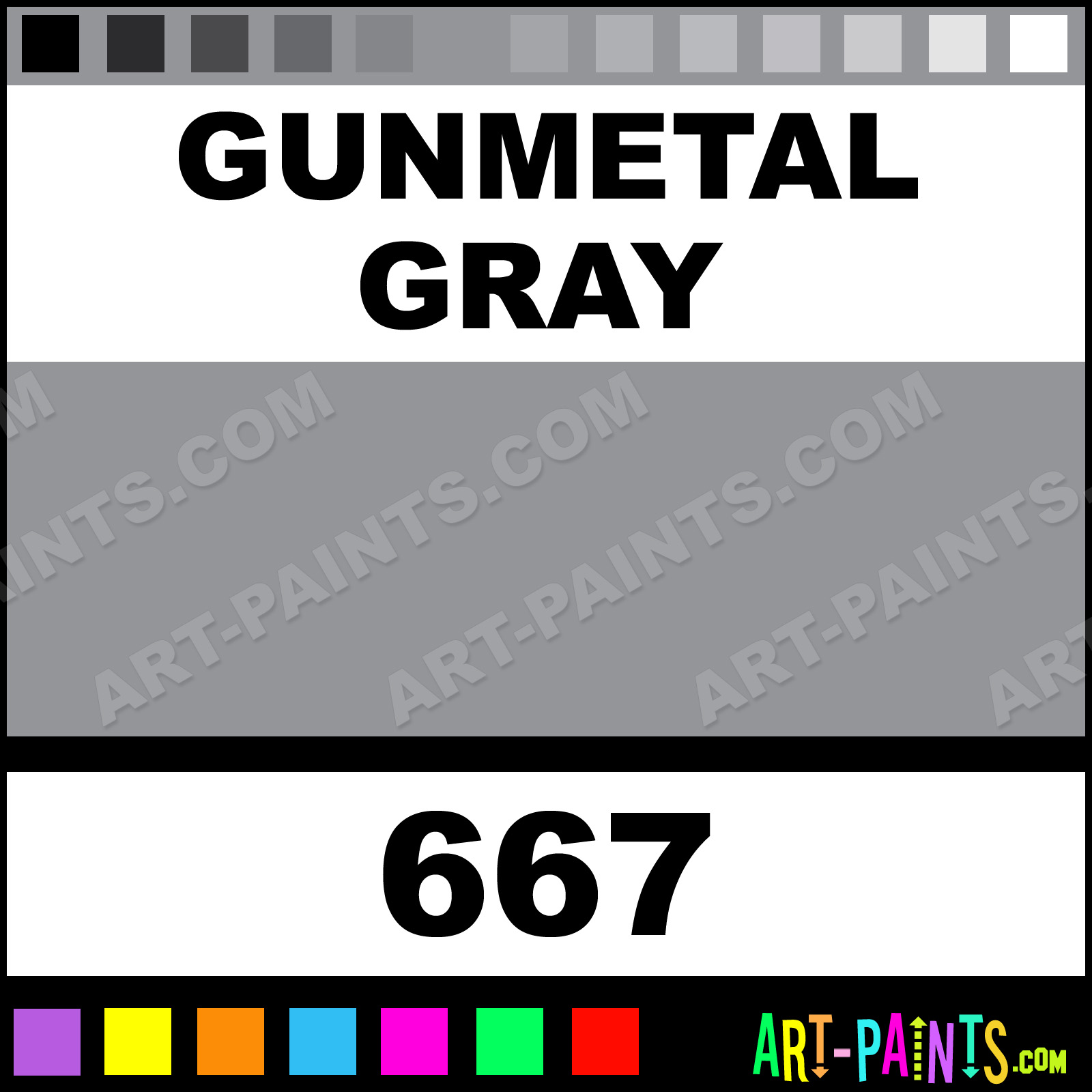 Gunmetal Gray Folk Art Acrylic Paints - 667 - Gunmetal Gray Paint