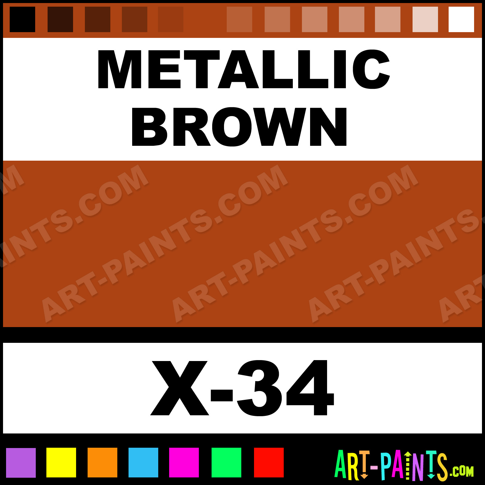 Tamiya Acrylic Model Paints: Metallic Brown (X-34)