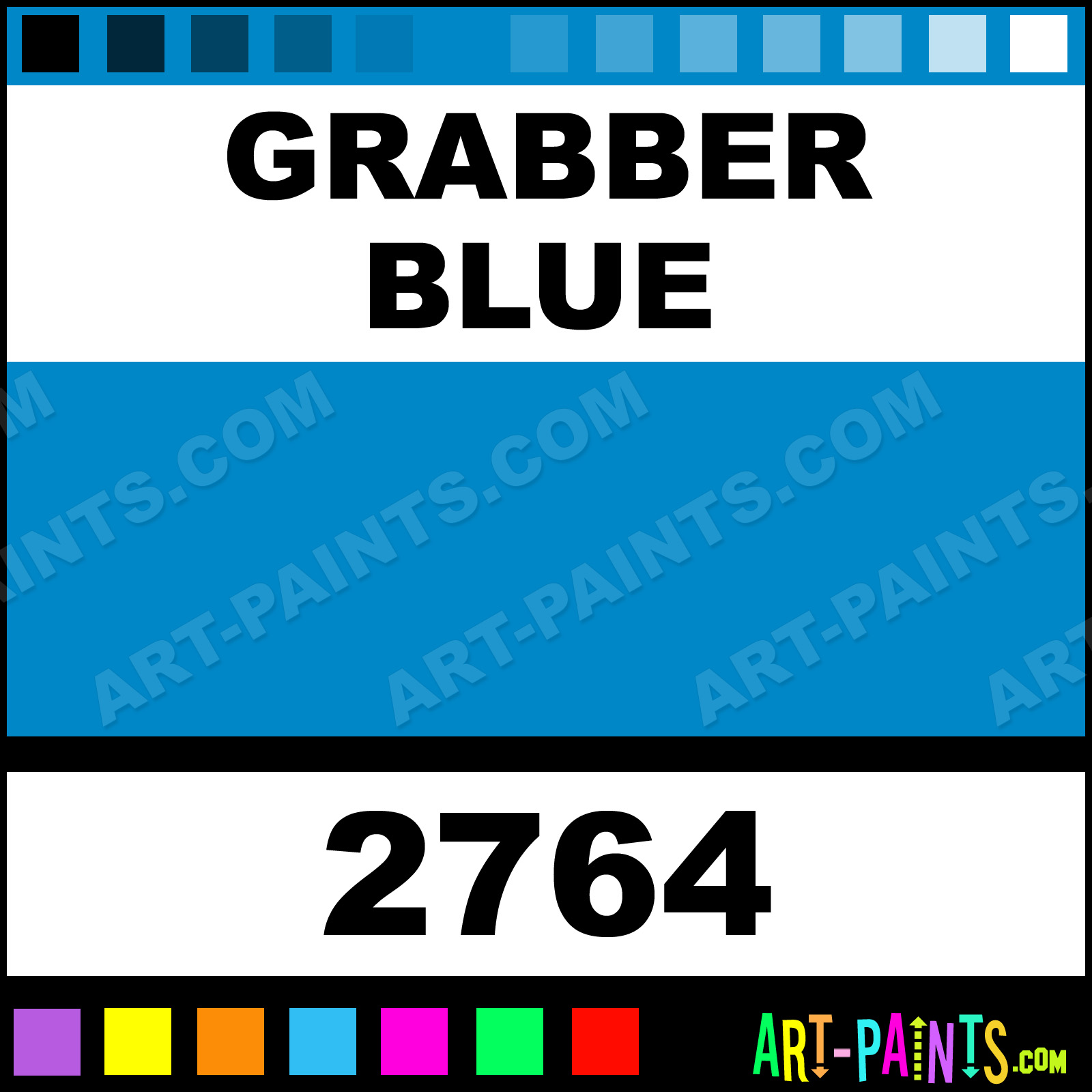 Grabber Blue Model Master Acrylic Paints - 2764 - Grabber Blue Paint,  Grabber Blue Color, Testors Model Master Paint, 0087C7 