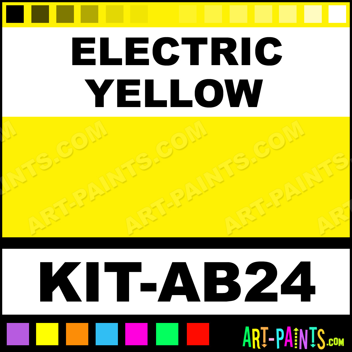 Electric Yellow Advanced Airbrush Spray Paints KITAB24 Electric