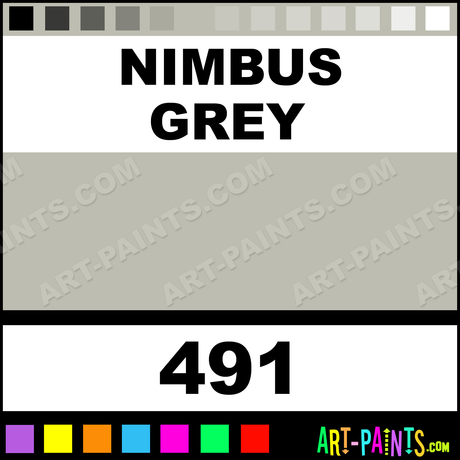 Nimbus Grey Artist Airbrush Spray Paints 491 Nimbus Grey Paint