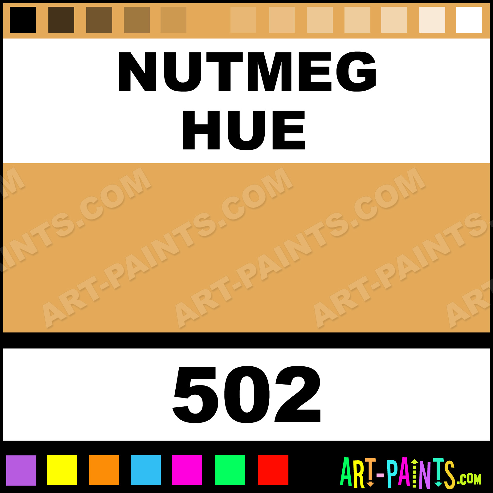 Nutmeg Artist Airbrush Spray Paints 502 Nutmeg Paint, Nutmeg Color