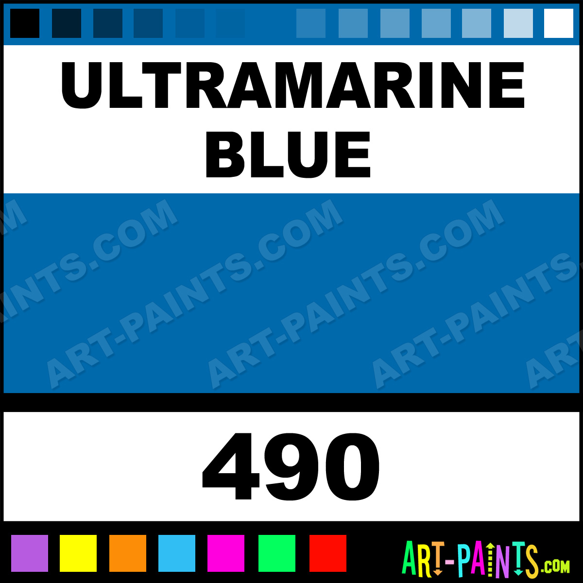 Ultramarine Blue Artist Airbrush Spray Paints 490 Ultramarine Blue
