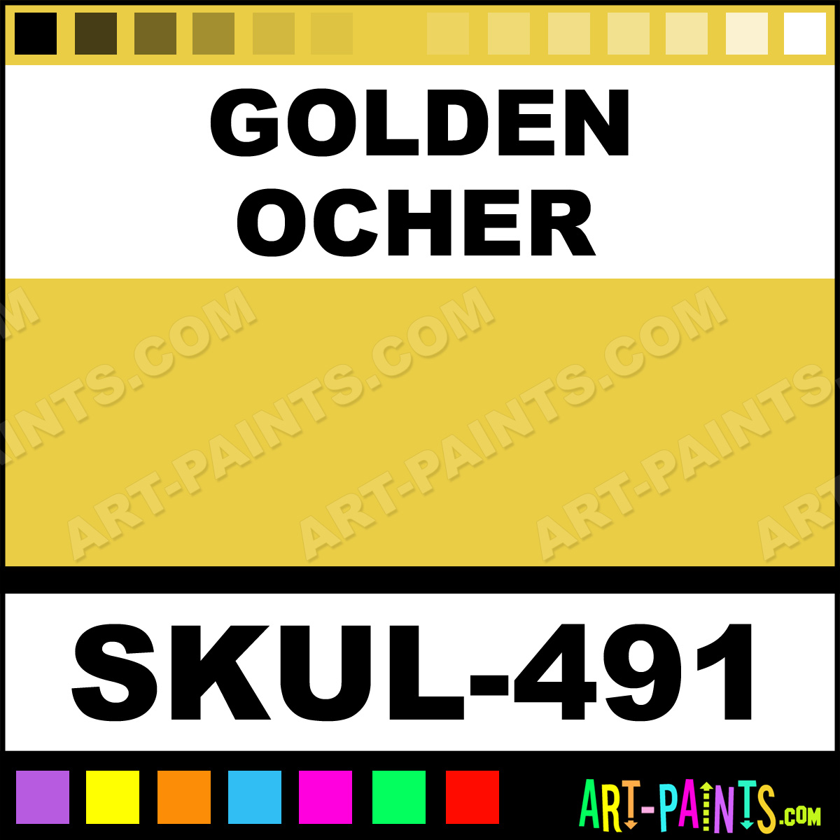 Golden Ocher Private Skull Kit Airbrush Spray Paints SKUL491 Golden Ocher Paint, Golden