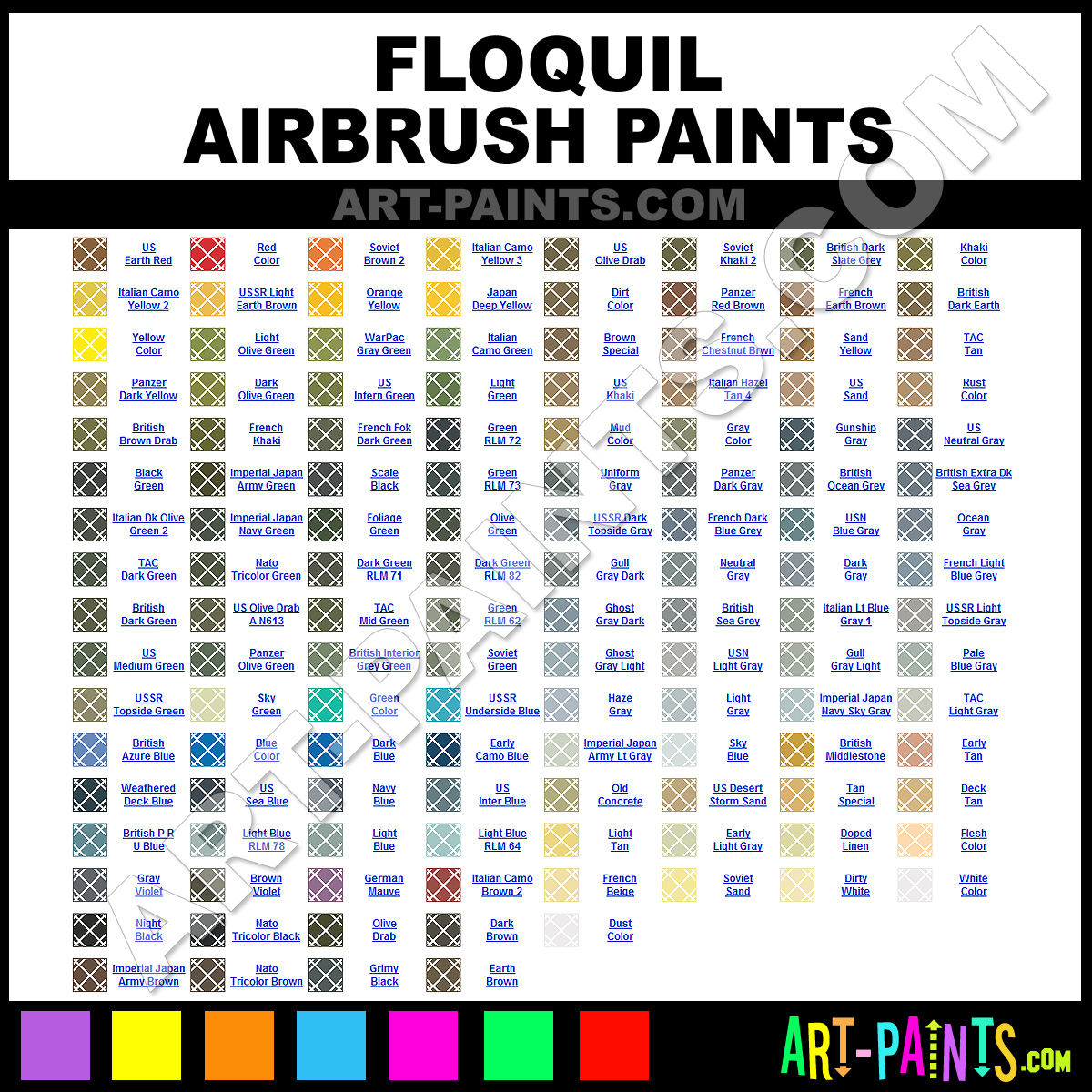 Floquil Color Chart