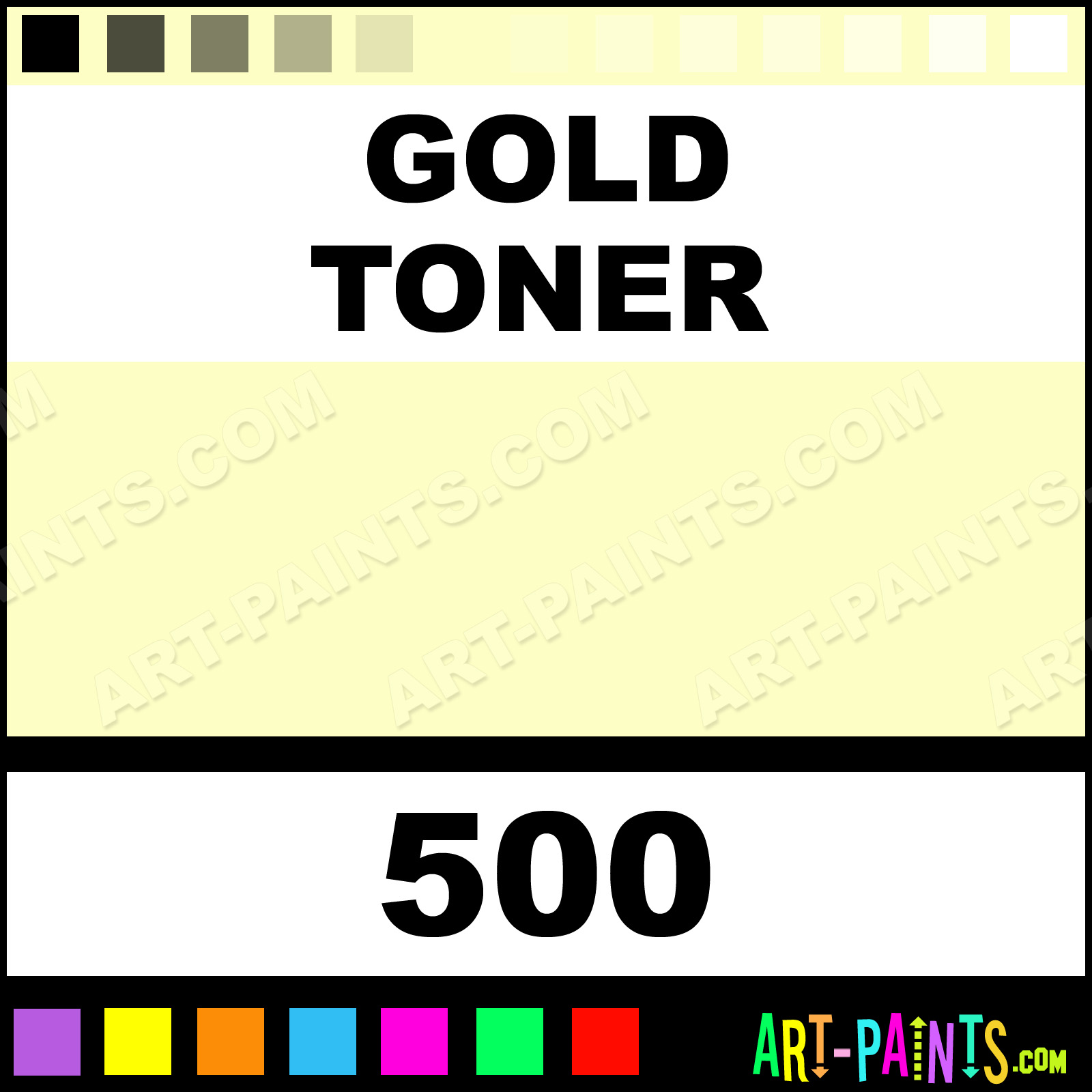 Gold Toner Lacquer Airbrush Spray Paints 500 Gold Toner Paint, Gold