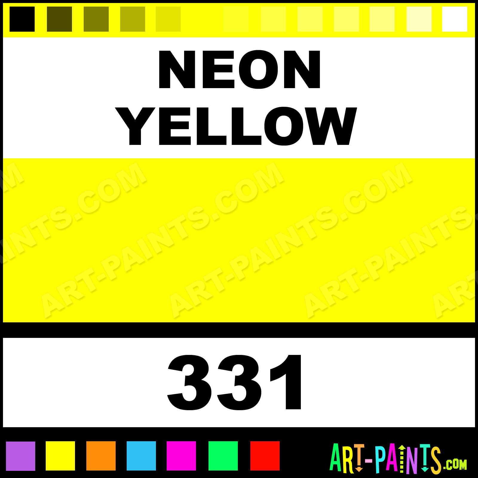 Neon Yellow Lacquer Airbrush Spray Paints - 331 - Neon Yellow