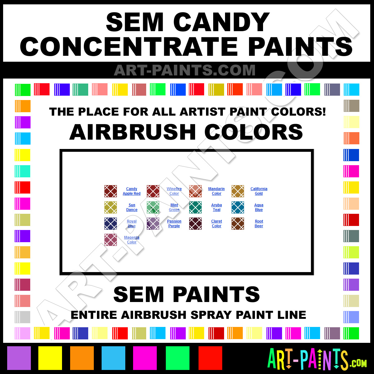 Sem Candy Concentrate Color Chart