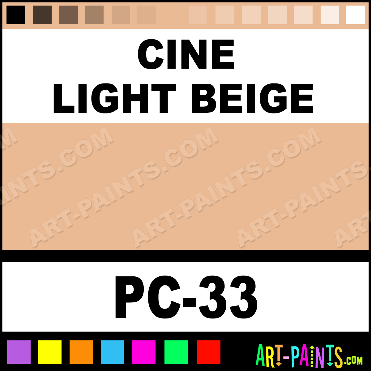 Cine Light Beige Color Cake Body Face Paints Pc 33 Cine Light Beige