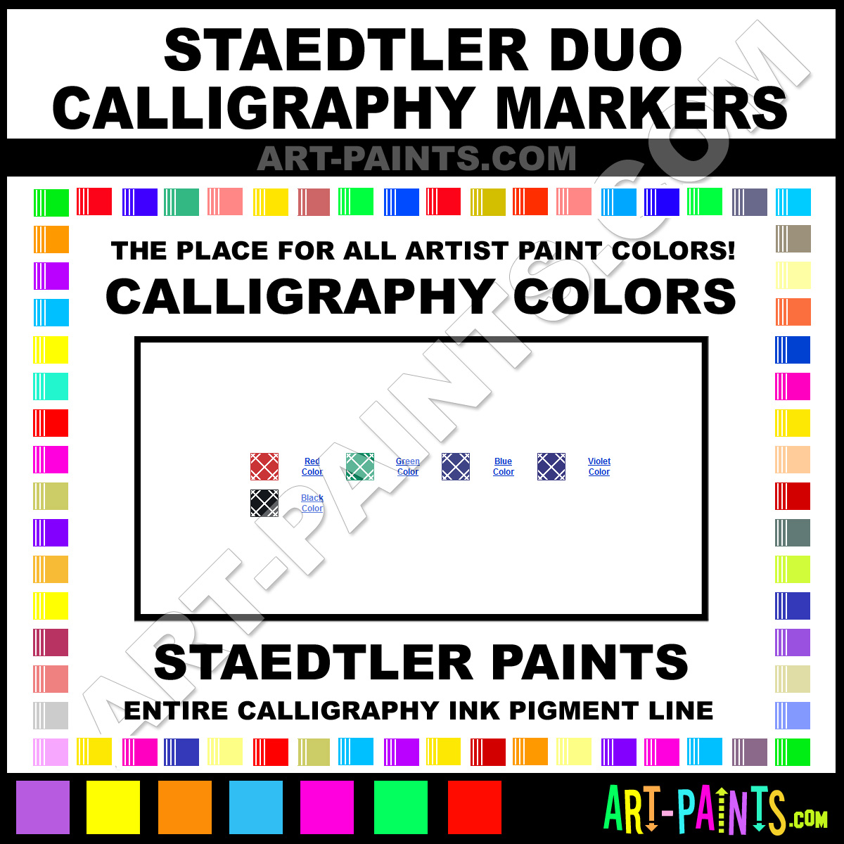 Staedtler Duo Markers Calligraphy Ink Paint Colors Calligraphy Paints