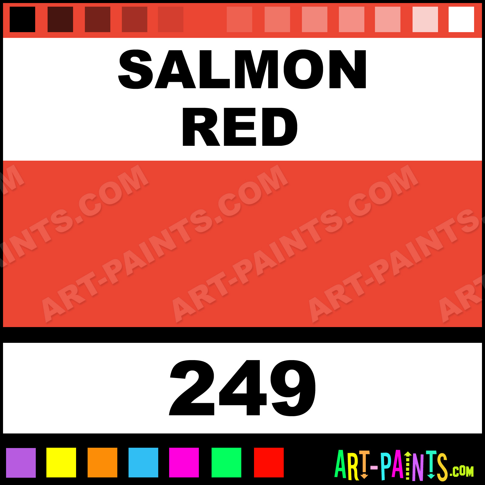 Salmon Red Rutil Pigment Casein Milk Paints - 249 - Salmon Red Paint, Salmon Red Color, BioShield Rutil Pigment EB4432 -