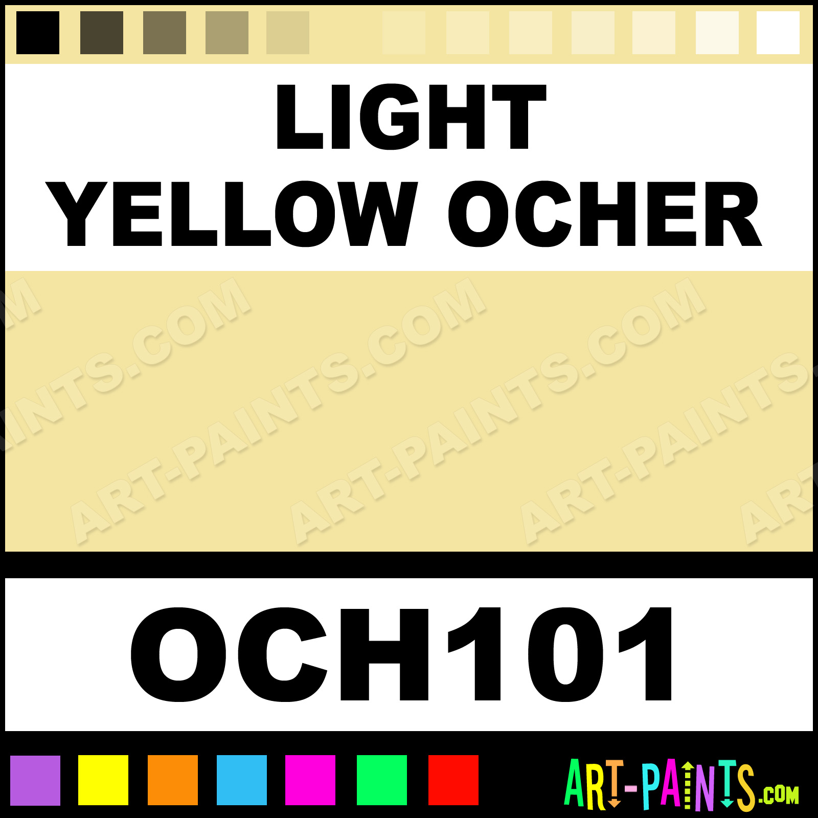Light Yellow Ocher Powder Casein Milk Paints OCH101 Light Yellow