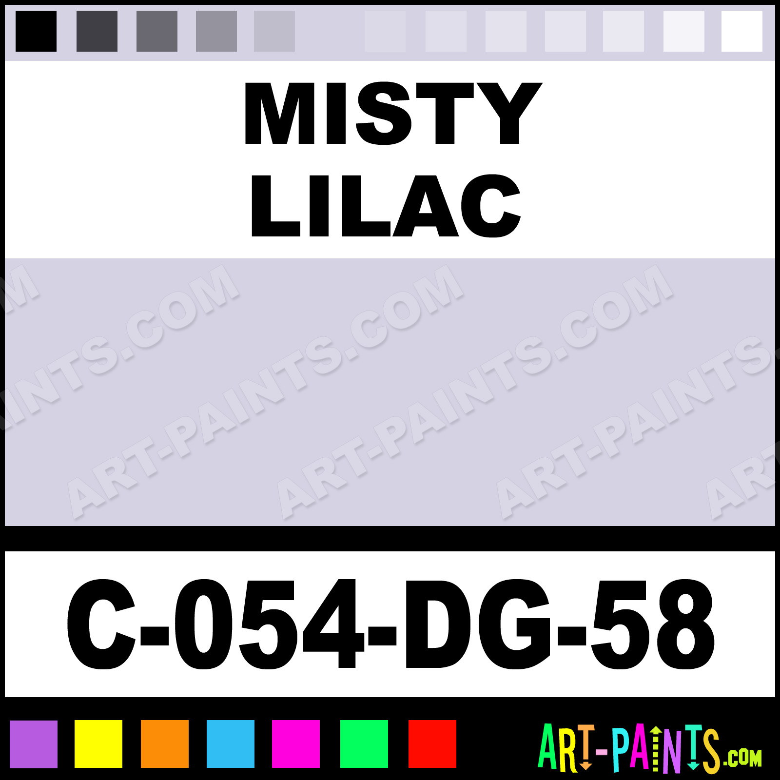Misty Lilac Deco Gloss Opaque Ceramic Paints - C-054-DG-58 - Misty