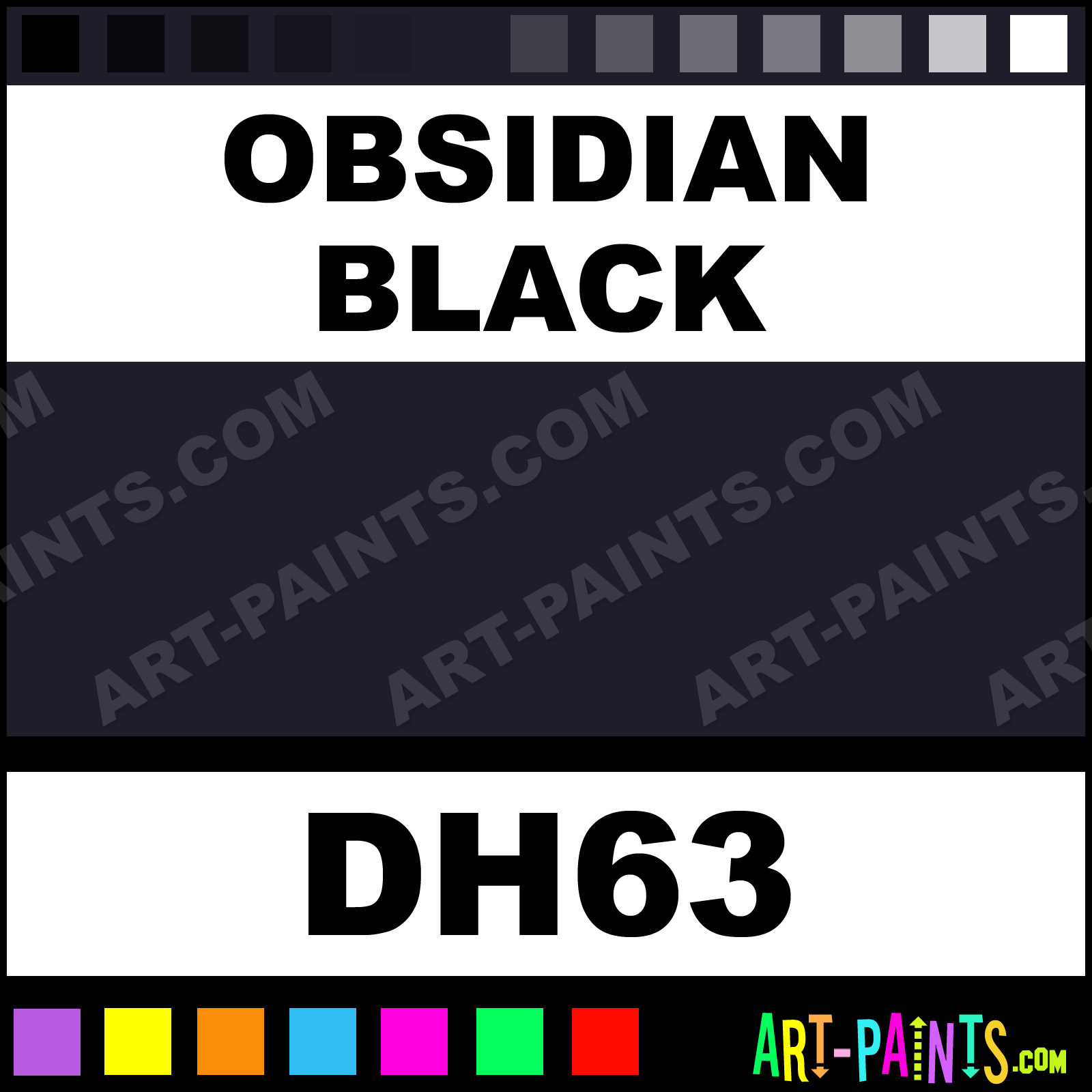 Obsidian Black Ceramic Ceramic Paints DH63 Obsidian Black Paint