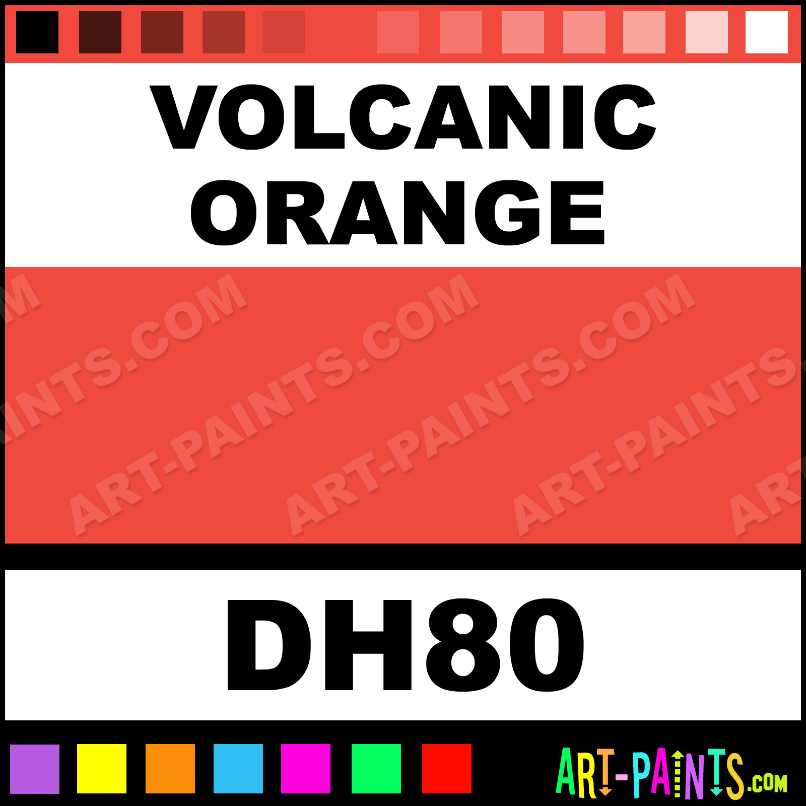 Volcanic Orange Ceramic Ceramic Paints Dh80 Volcanic Orange