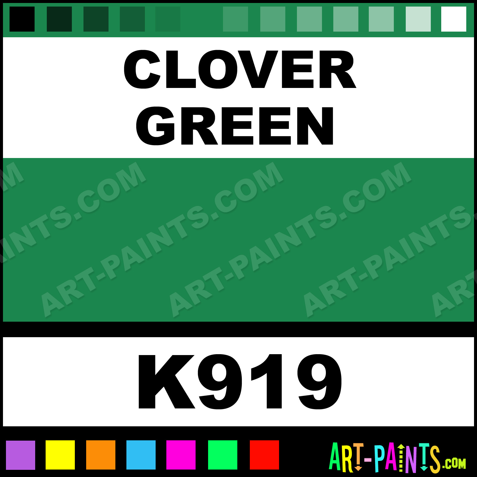 Clover Green Ceramic Ceramic Paints K919 Clover Green Paint, Clover