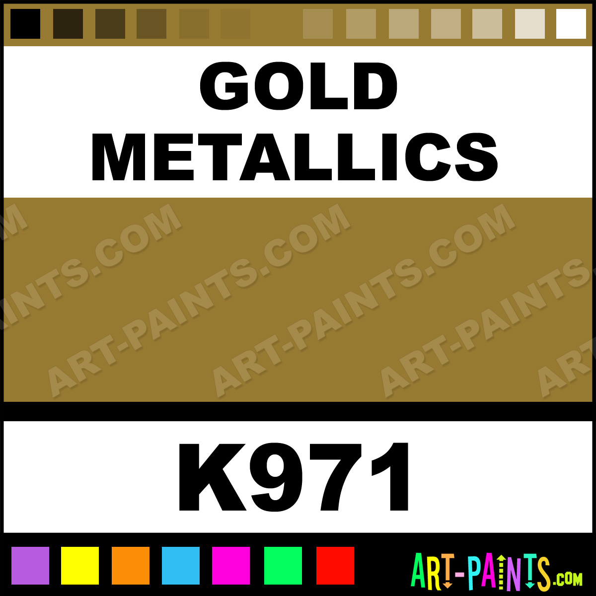 Gold Metallics Ceramic Ceramic Paints K971 Gold Metallics Paint