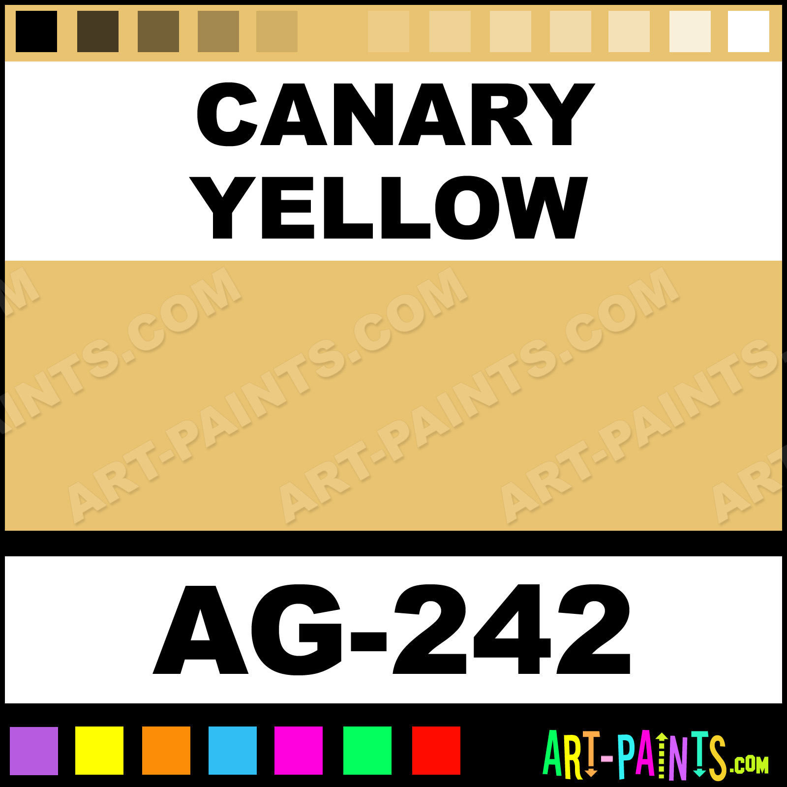 英　1006 Canary Yellow Art Glazes Ceramic Paints - AG-242 - Canary