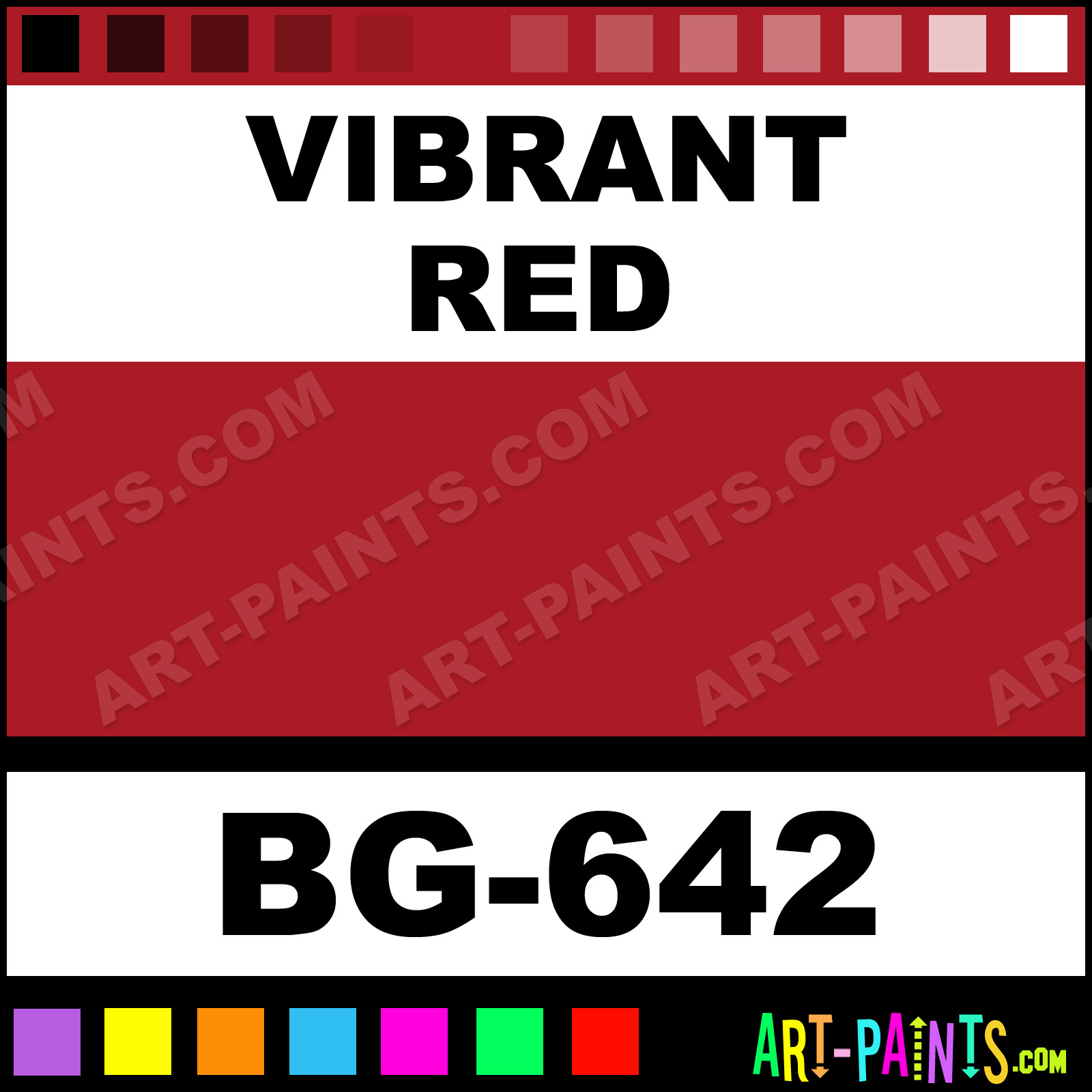 Vibrant Red Bisque Glaze Ceramic Paints BG642 Vibrant Red Paint