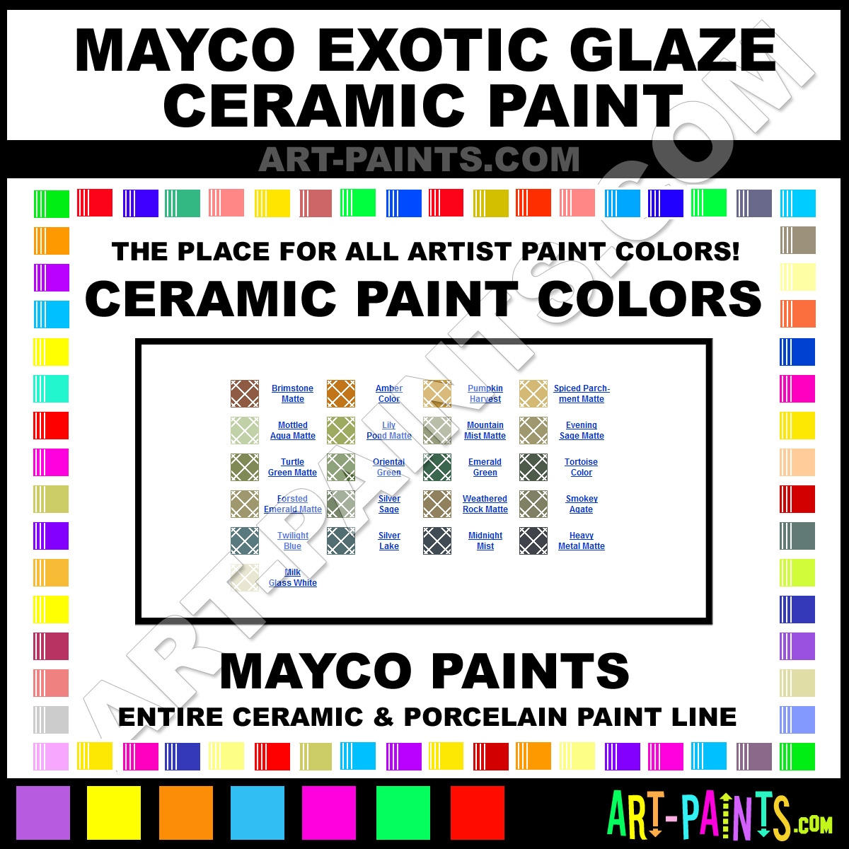 Mayco Glaze Color Chart