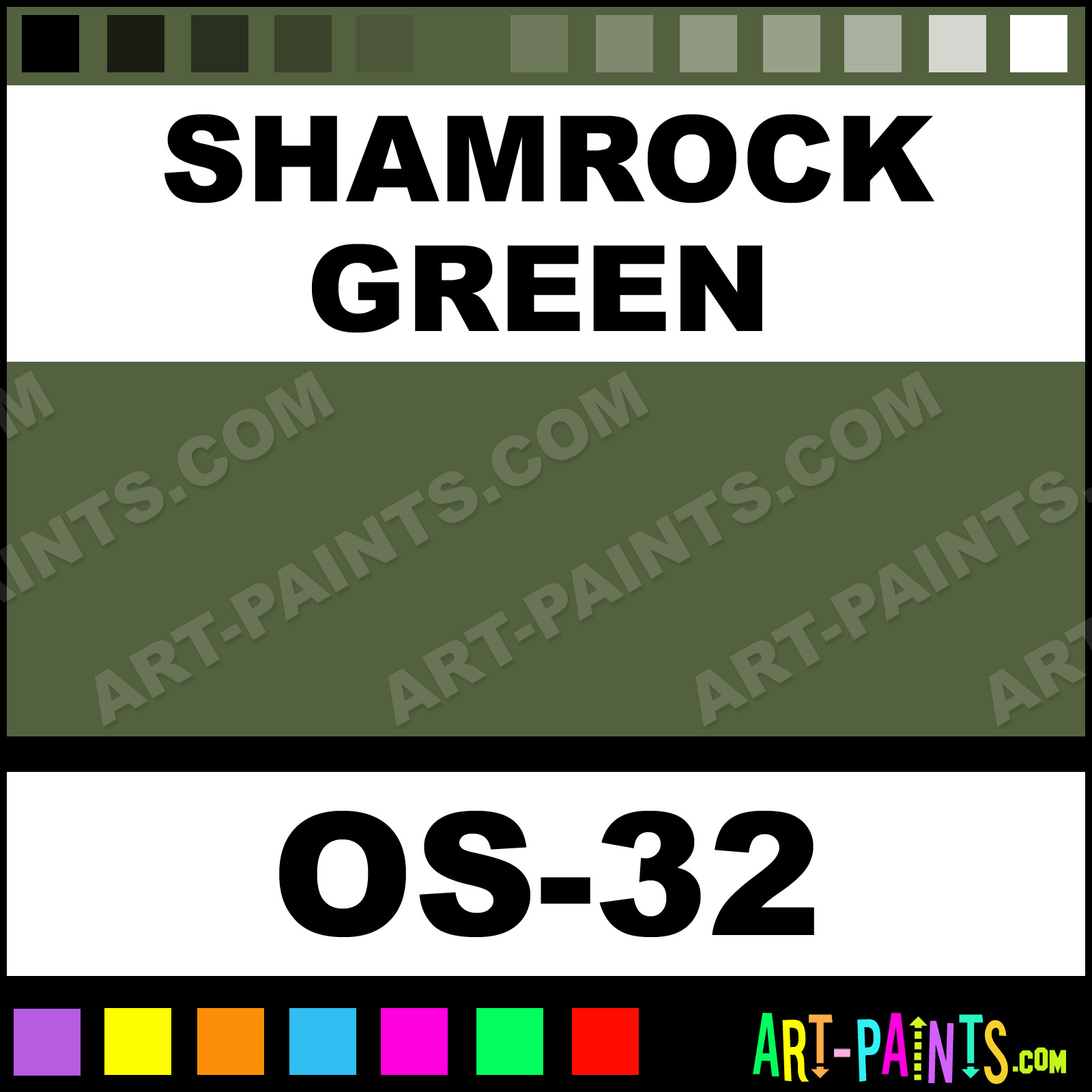 Shamrock Green One Stroke Translucent Ceramic Paints OS32 Shamrock