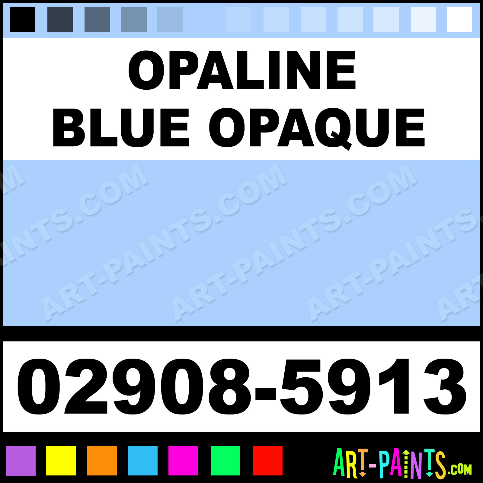 Opaline Blue Opaque Porcelaine 150 Ceramic Paints - 02908