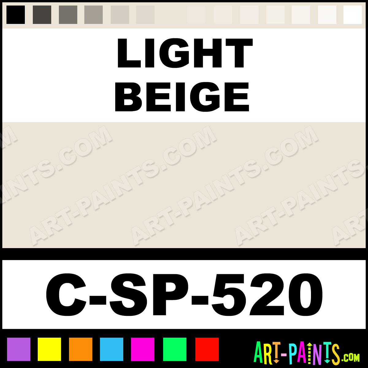 Light Beige 500 Series Underglaze Ceramic Paints - C-SP-520