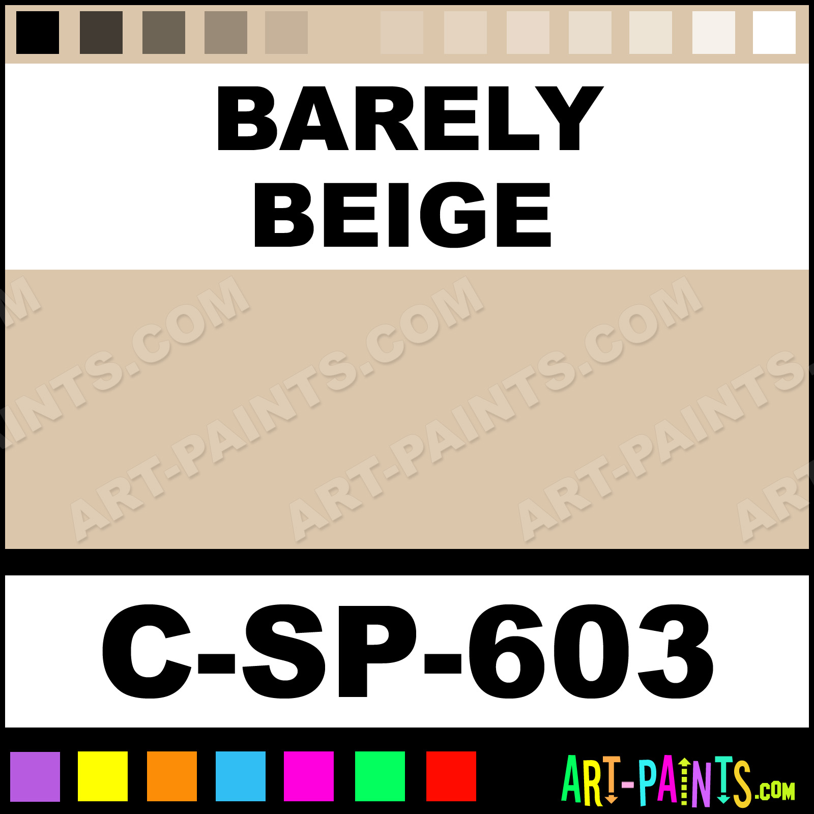 Barely Beige 600 Series Underglaze Ceramic Paints - C-SP-603