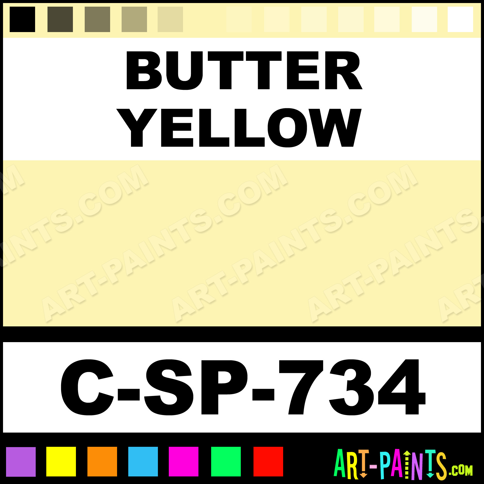 Butter Yellow 700 Series Opaque Gloss Ceramic Paints CSP734