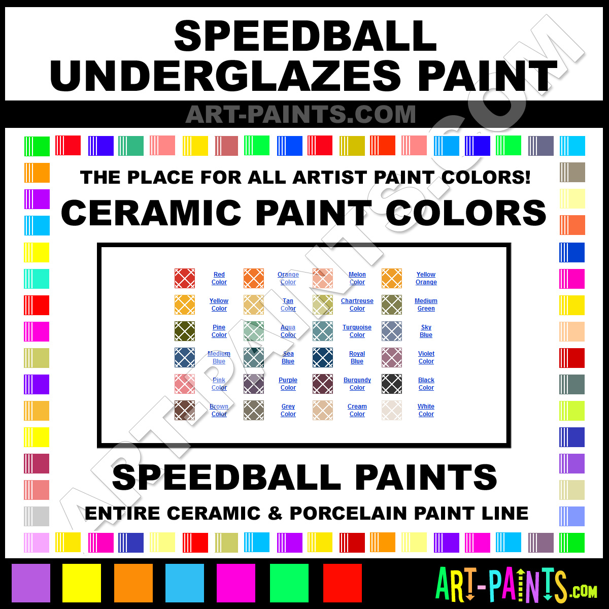 Speedball Underglaze Chart