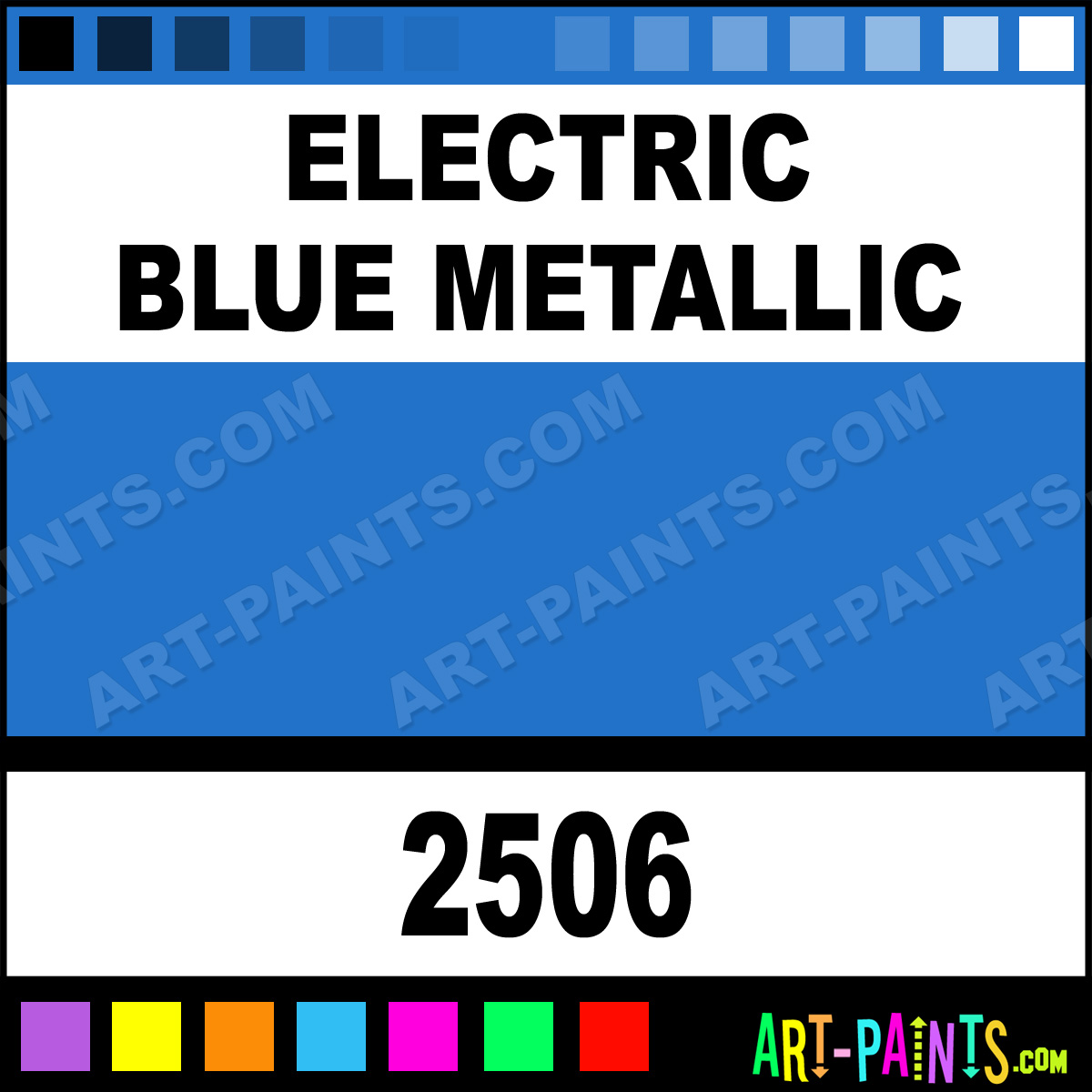 Electric Blue Metallic Acrylic Enamel Paints 2506 Electric Blue