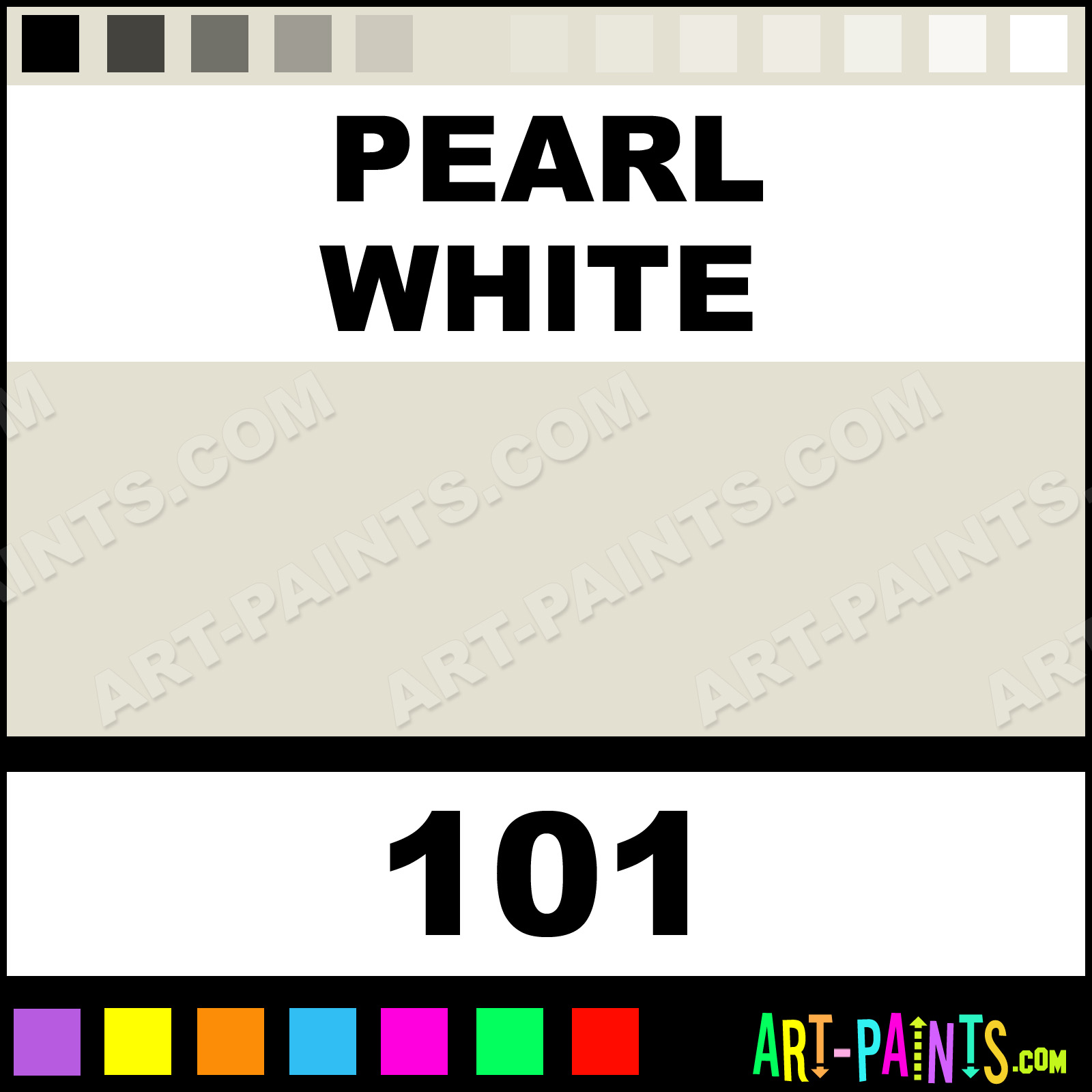 Pearl White Flatwall Enamel Paints - 101 - Pearl White Paint