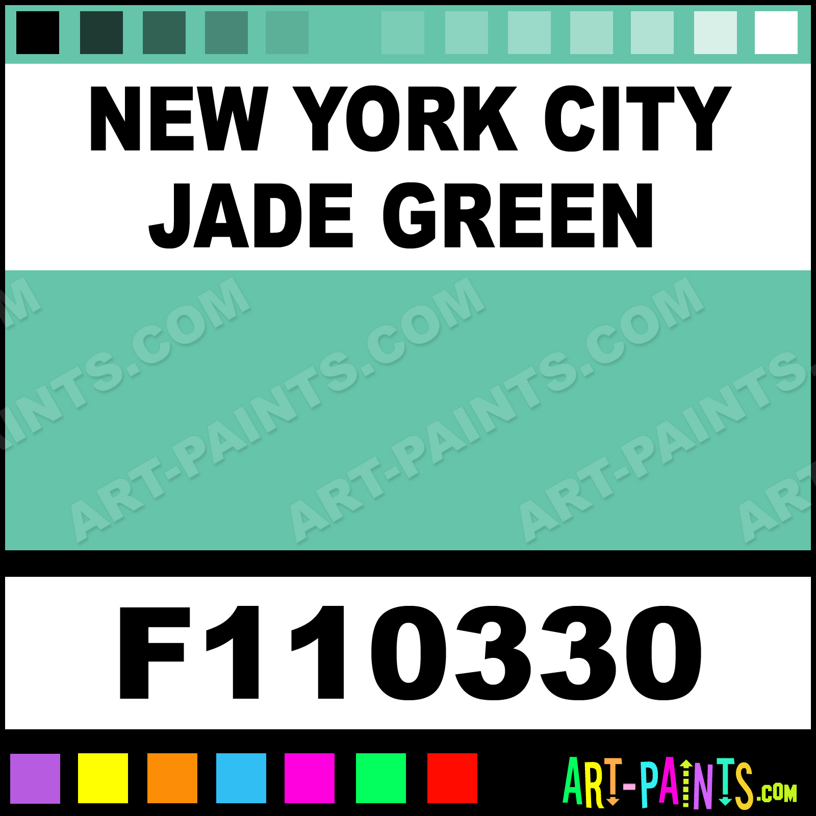 Jade Green Color Chart