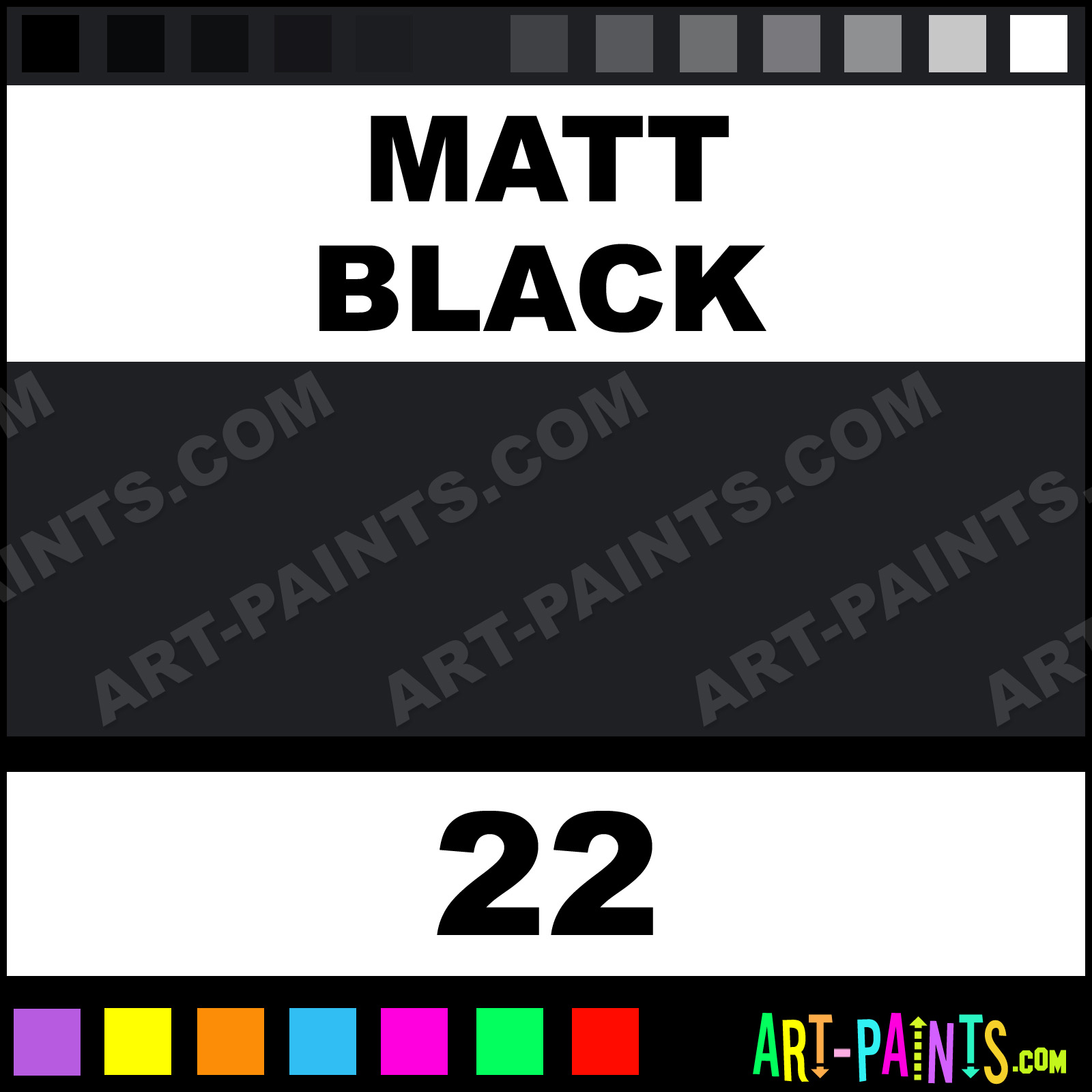 Matt Black Acrylic Enamel Paints 22 Matt Black Paint, Matt Black Color, Polyvine Acrylic