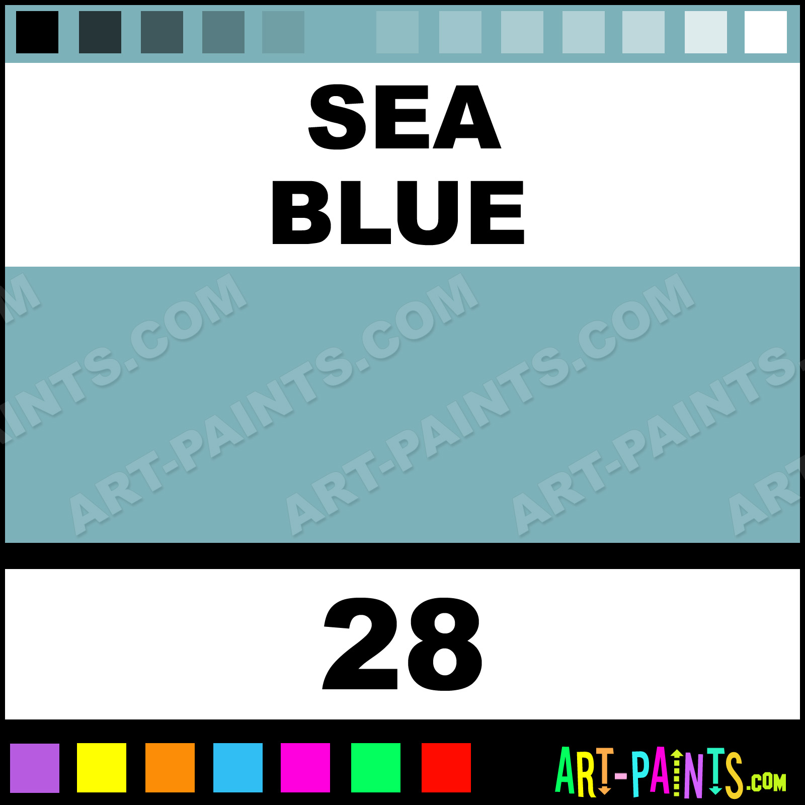 Sea Blue Acrylic Enamel Paints 28 Sea Blue Paint, Sea Blue Color