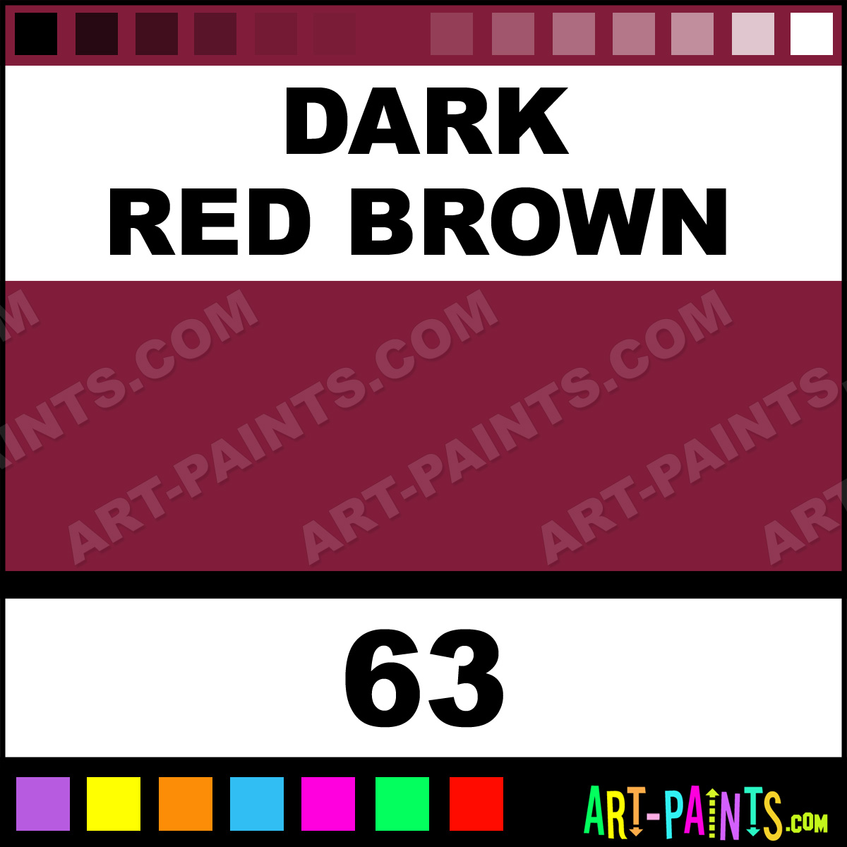 Dark Red Brown Soie Dye Fabric Textile Paints 63 Dark Red Brown